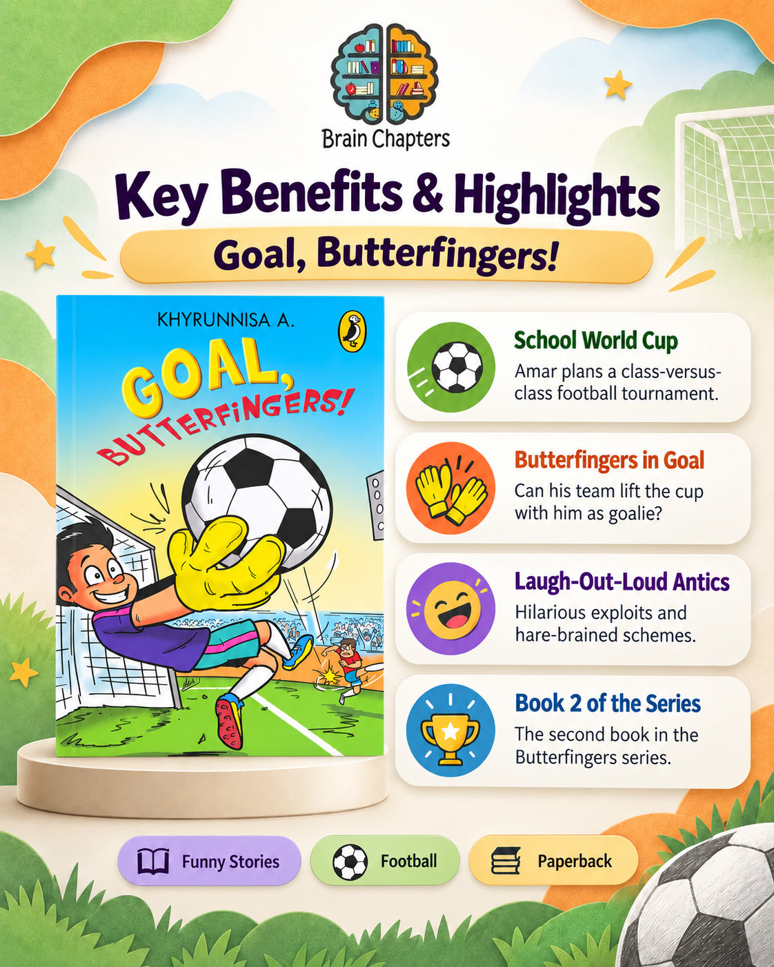 Key benefits and highlights of Goal, Butterfingers!