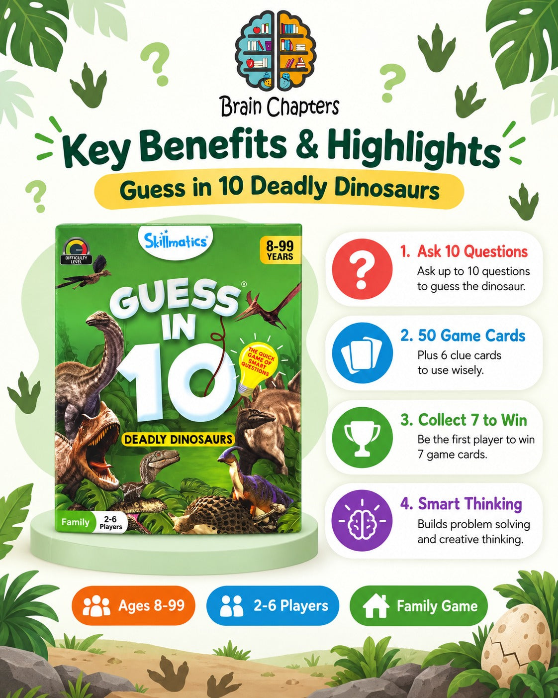 Key benefits and highlights of Guess in 10 Deadly Dinosaurs