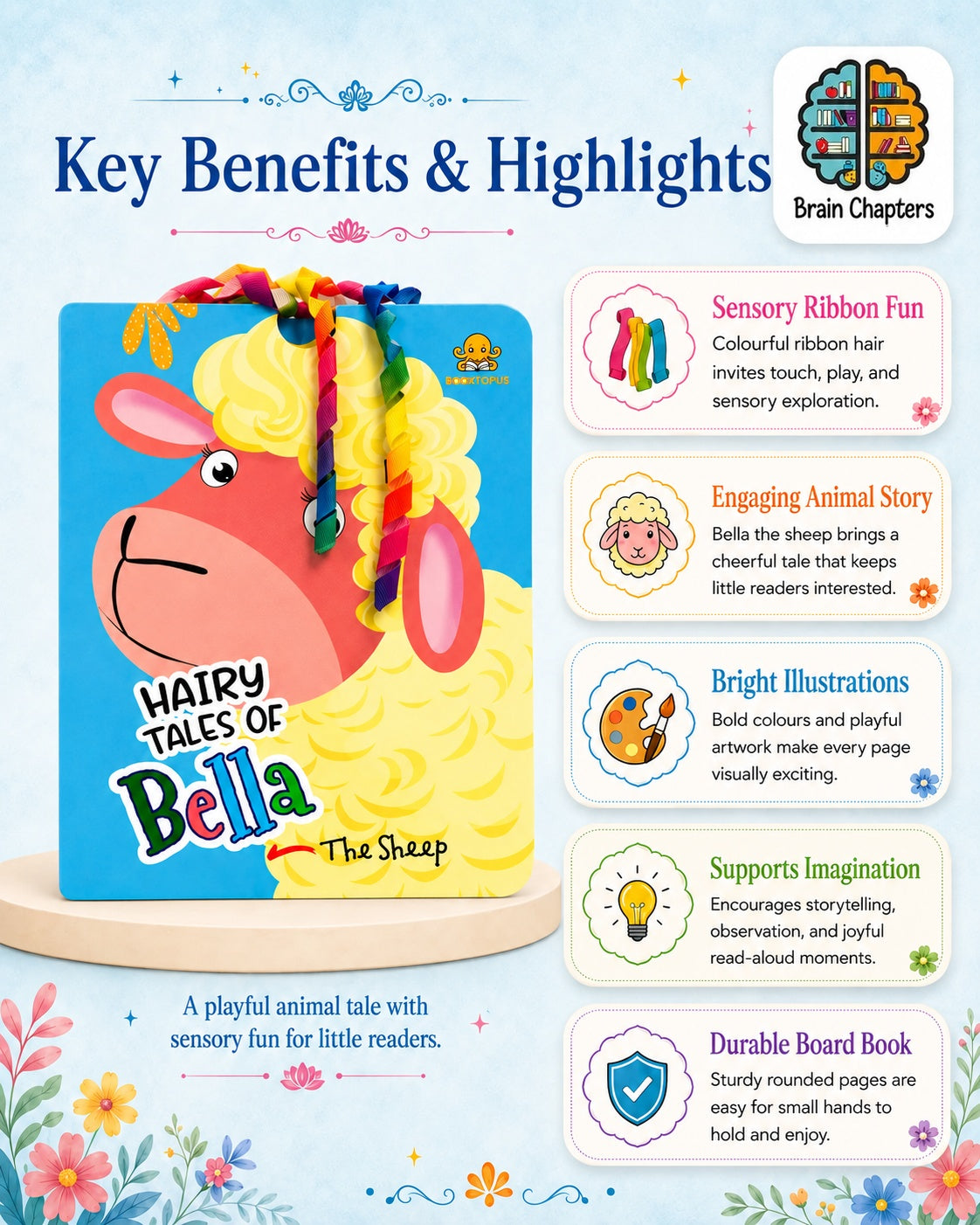 Key benefits and highlights of Hairy Tales of Bella the Sheep