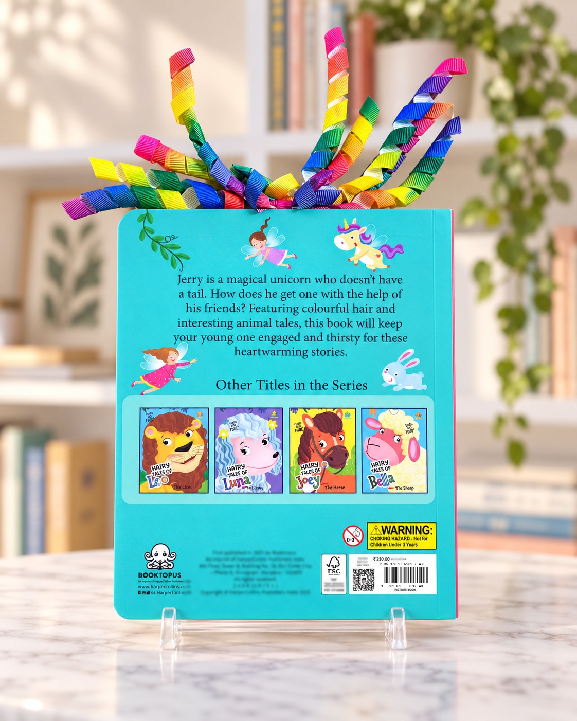 Hairy Tales of Jerry the Unicorn, back cover