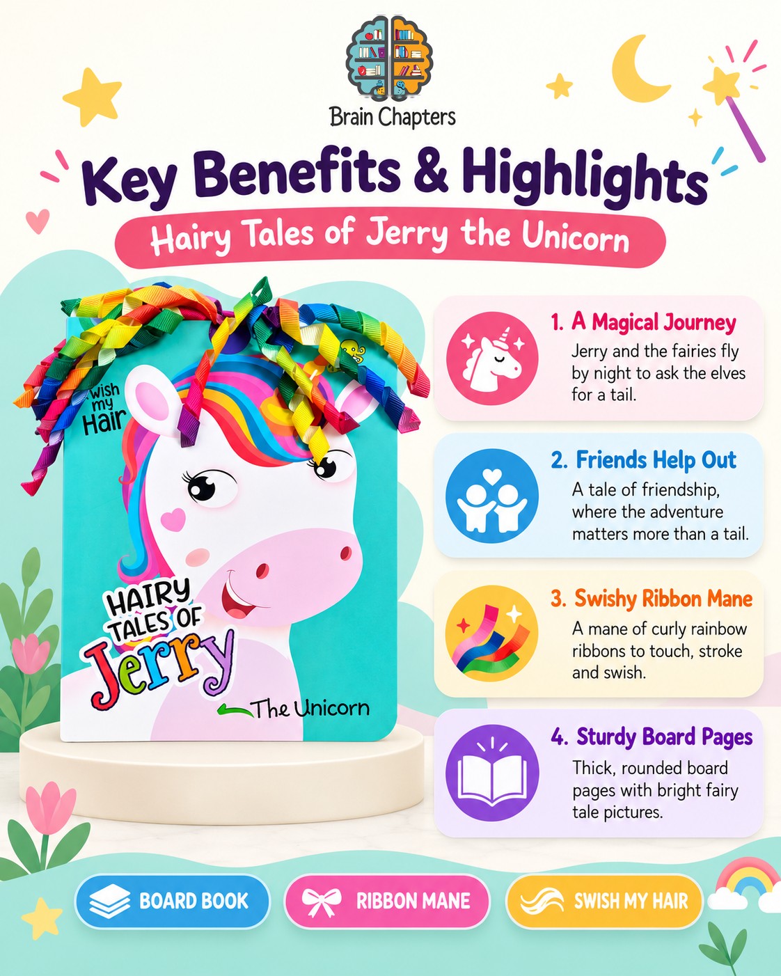 Key benefits and highlights of Hairy Tales of Jerry the Unicorn
