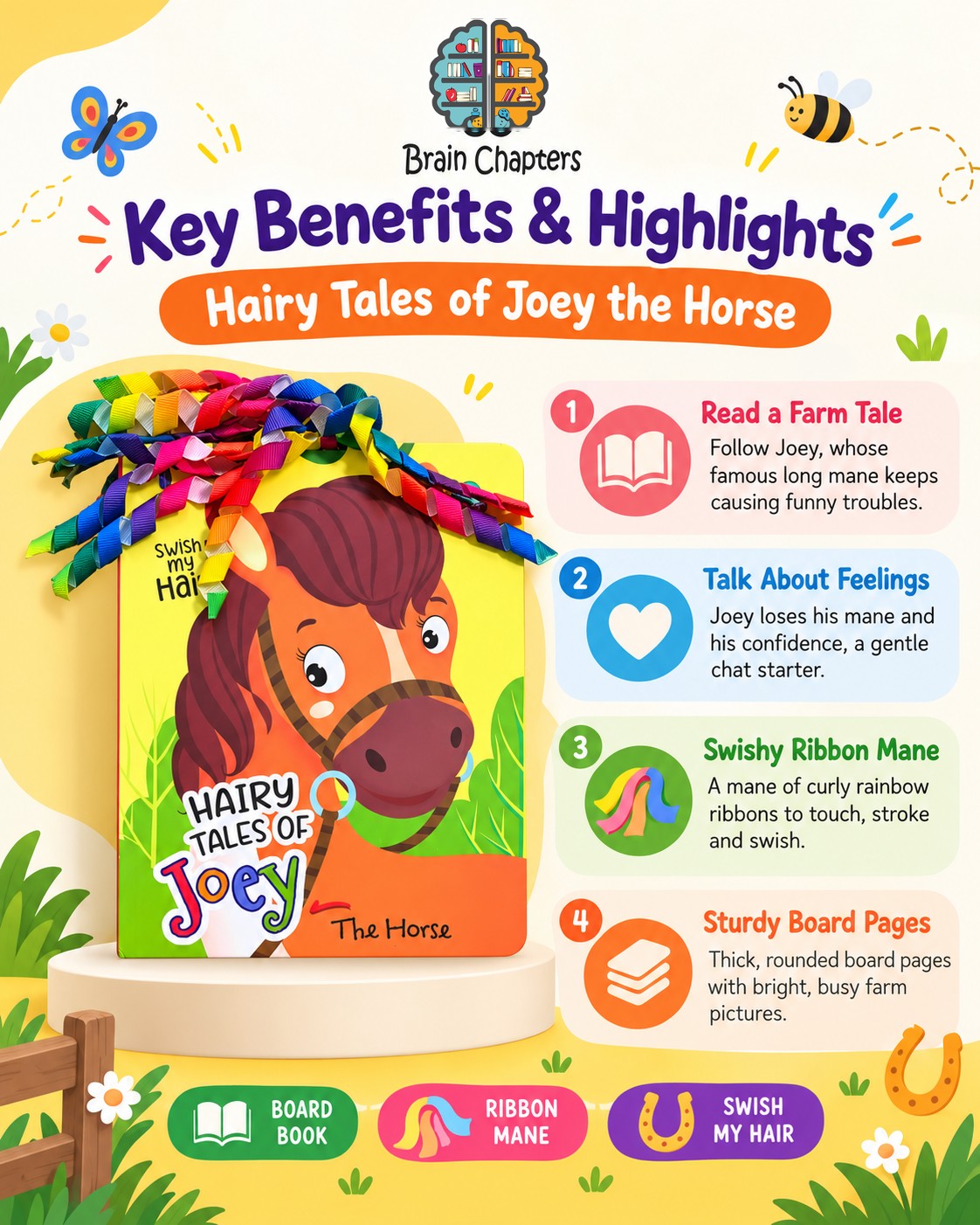 Key benefits and highlights of Hairy Tales of Joey the Horse