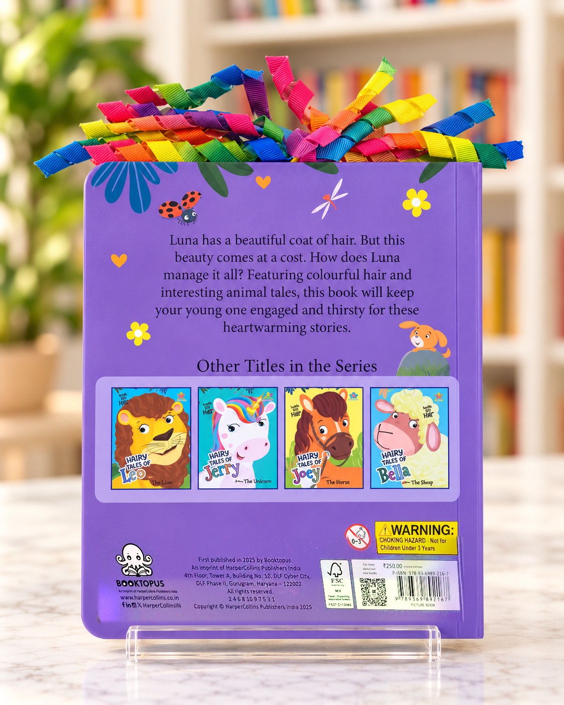 Hairy Tales of Luna The Dog, back cover