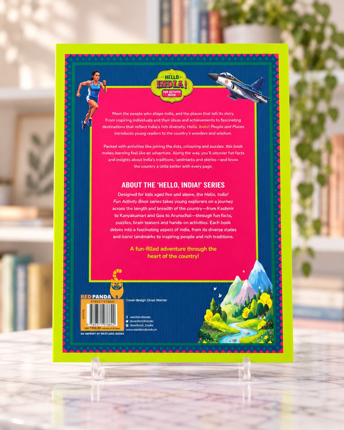 Hello India! Fun Activity Book - People and Places, back cover