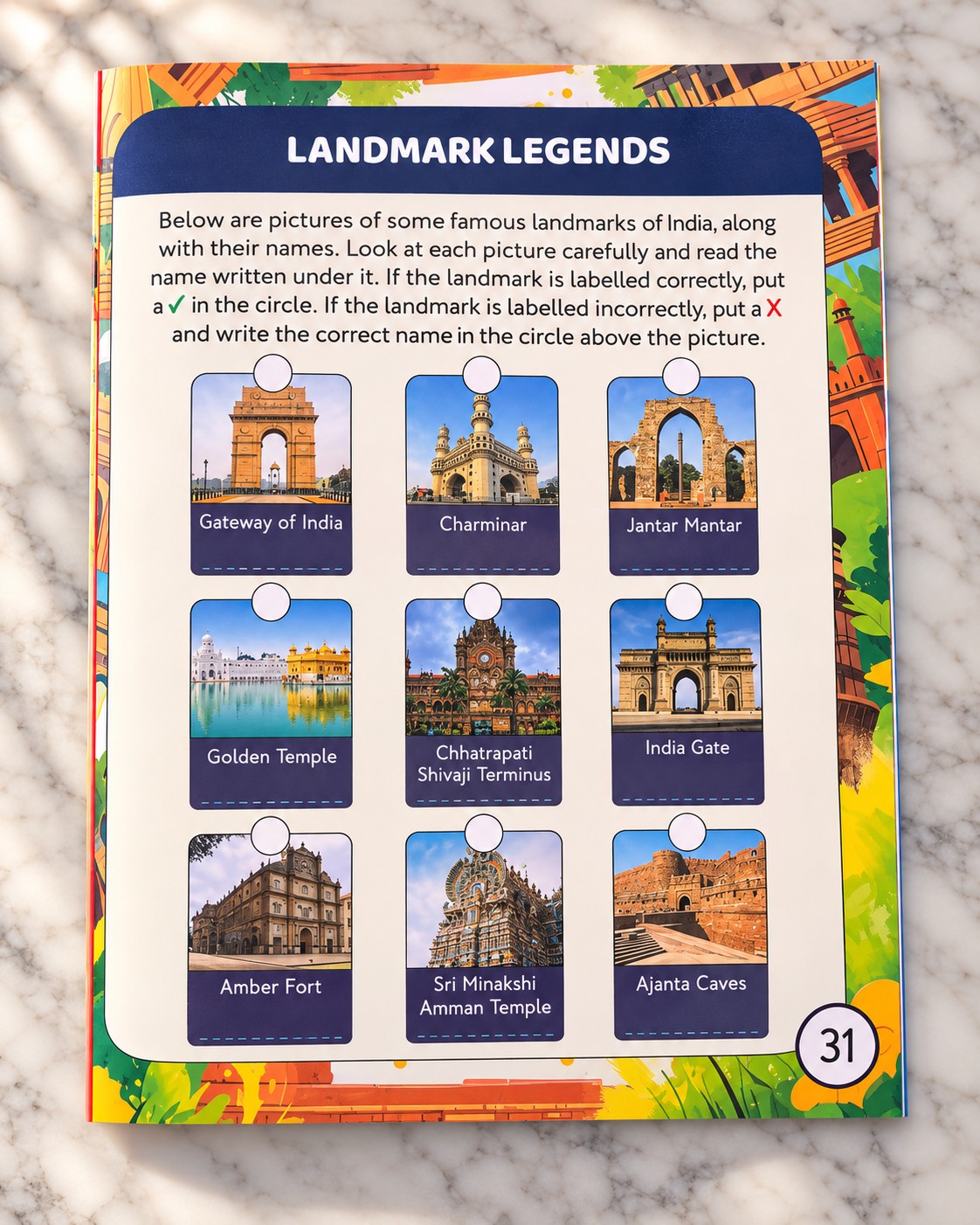 Hello India! Fun Activity Book - People and Places, inside pages
