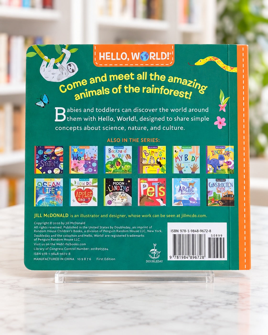 Hello, World! Rainforest Animals, back cover