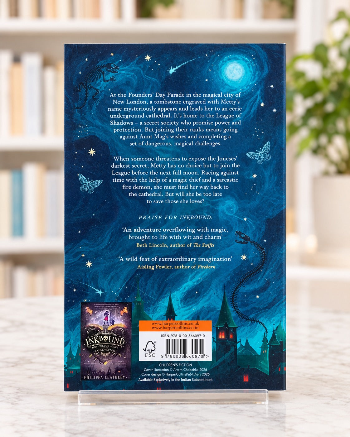 Inkbound - Meticulous Jones and the Shadow Compass, back cover