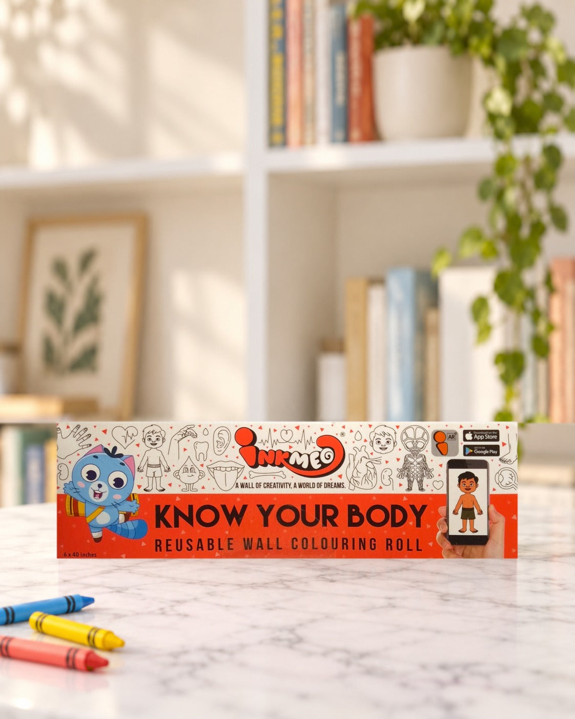 Know Your Body Reusable Colouring Roll (6 Inch), box front
