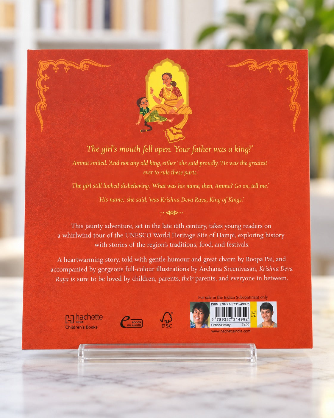 Krishna Deva Raya: King of Kings, back cover