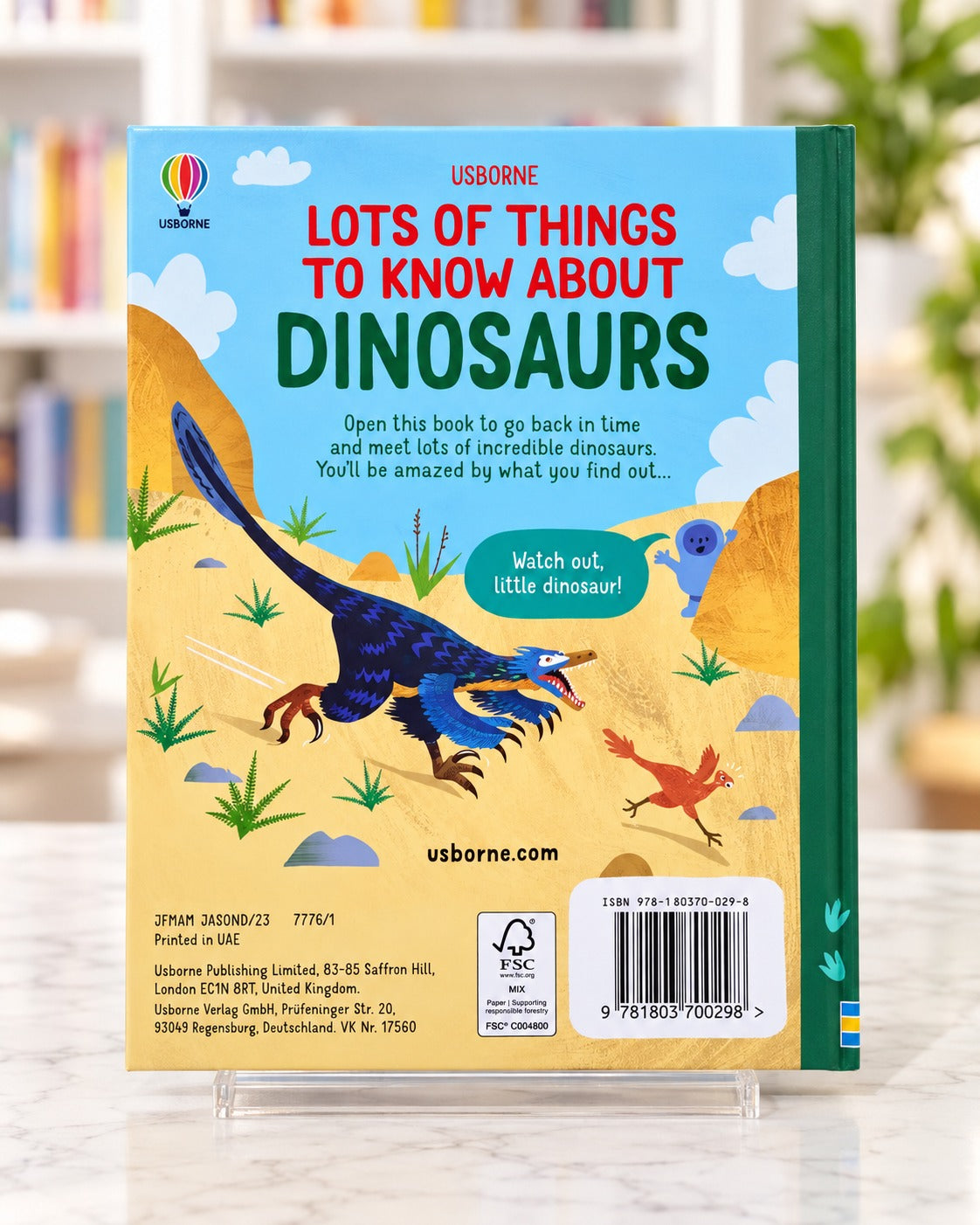 Lots of Things to Know About Dinosaurs, back cover