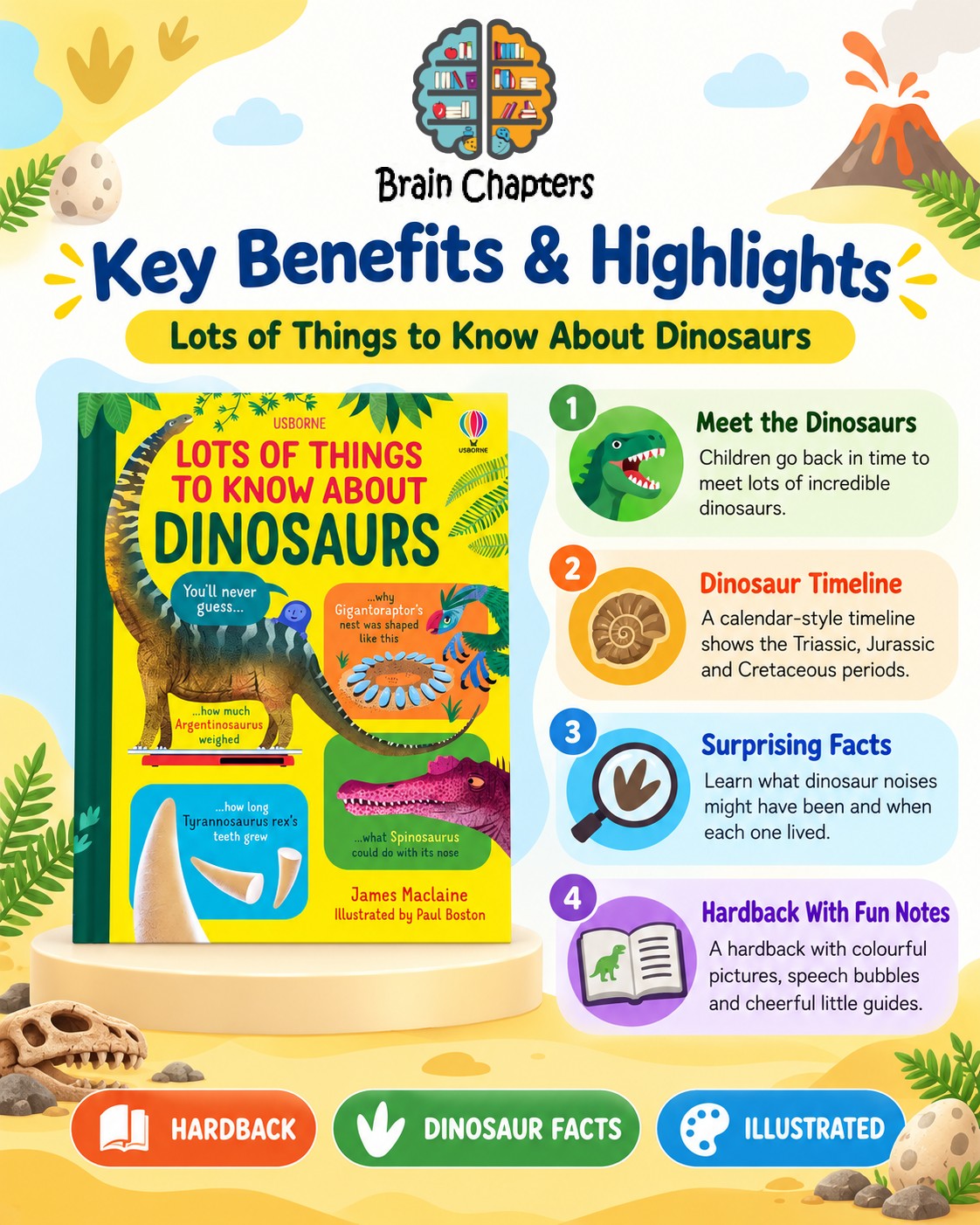 Key benefits and highlights of Lots of Things to Know About Dinosaurs
