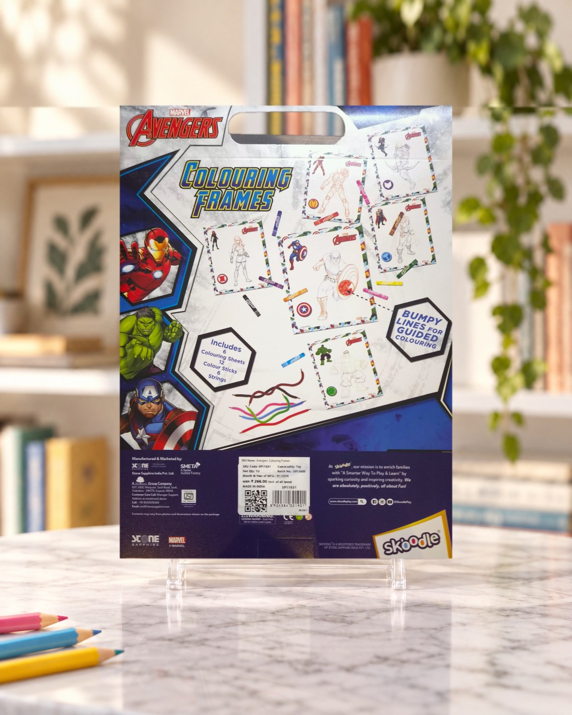 Marvel Avengers Colouring Frames, back