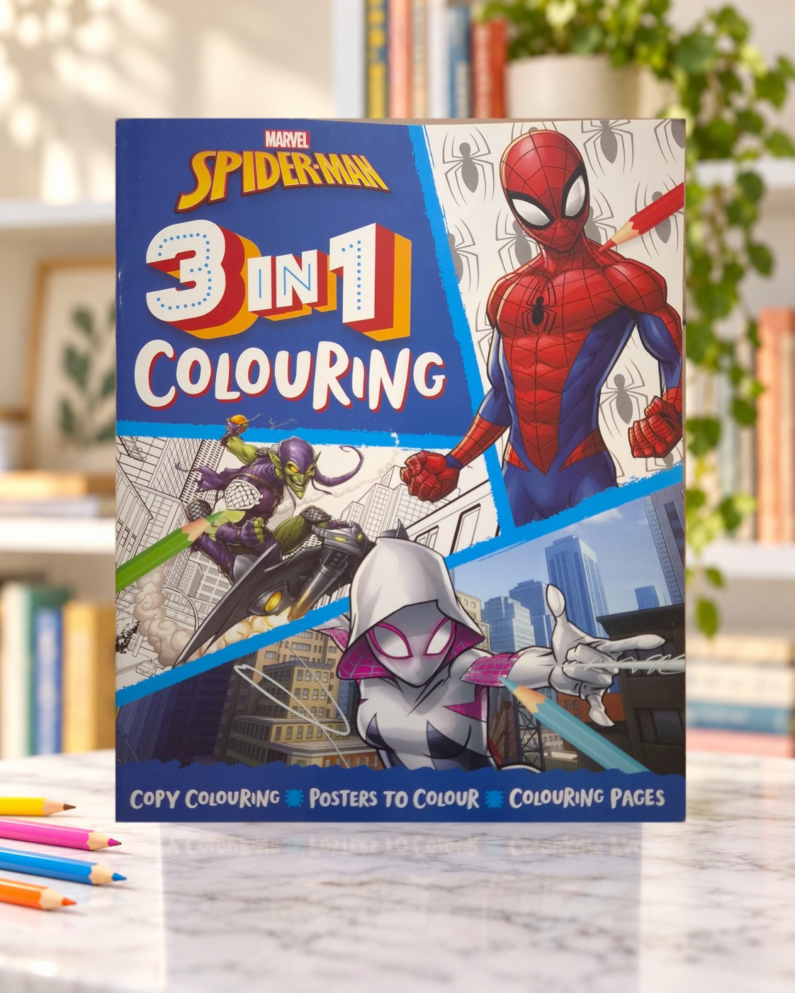 Marvel Spider-Man 3 in 1 Colouring, front cover