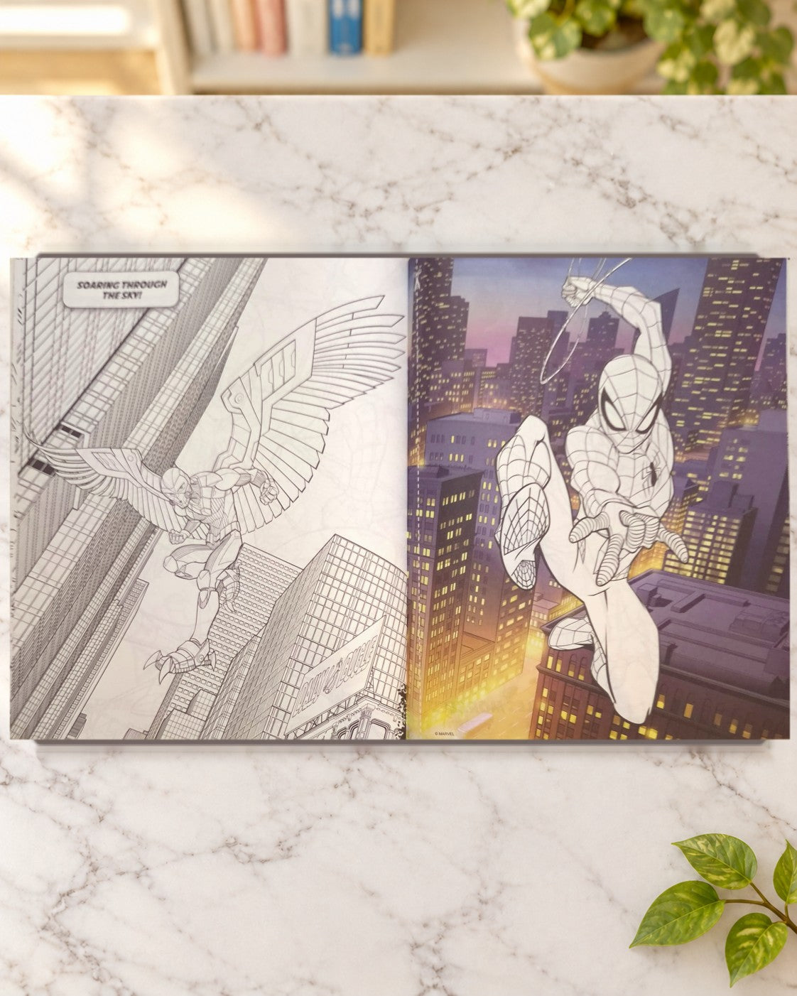 Marvel Spider-Man 3 in 1 Colouring, inside pages