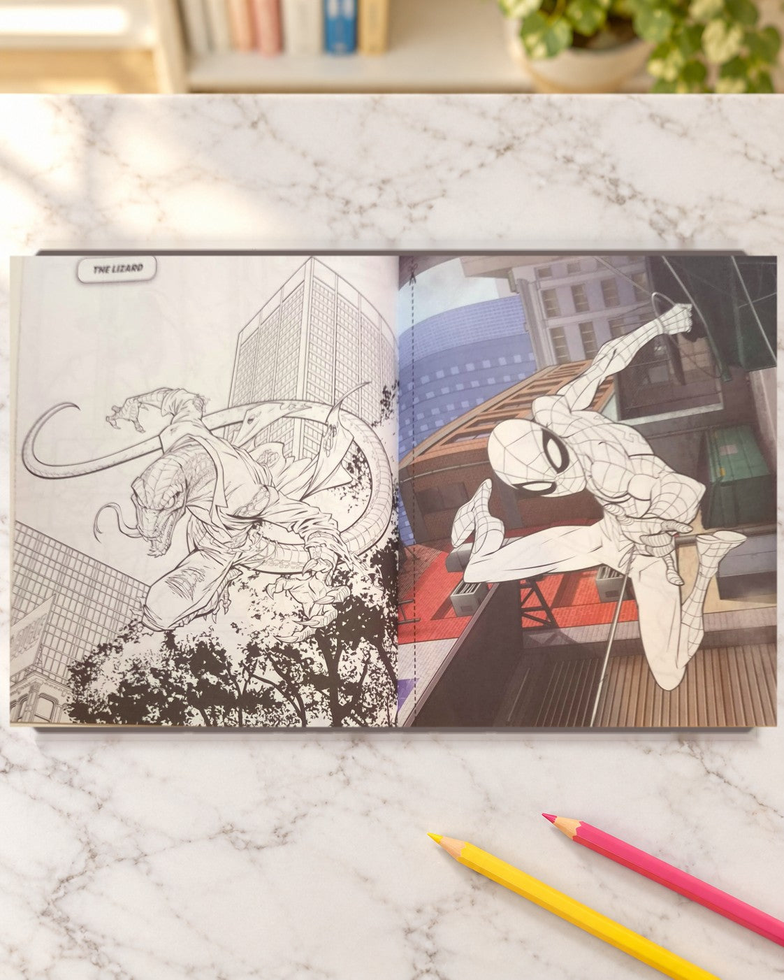 Marvel Spider-Man 3 in 1 Colouring, inside pages
