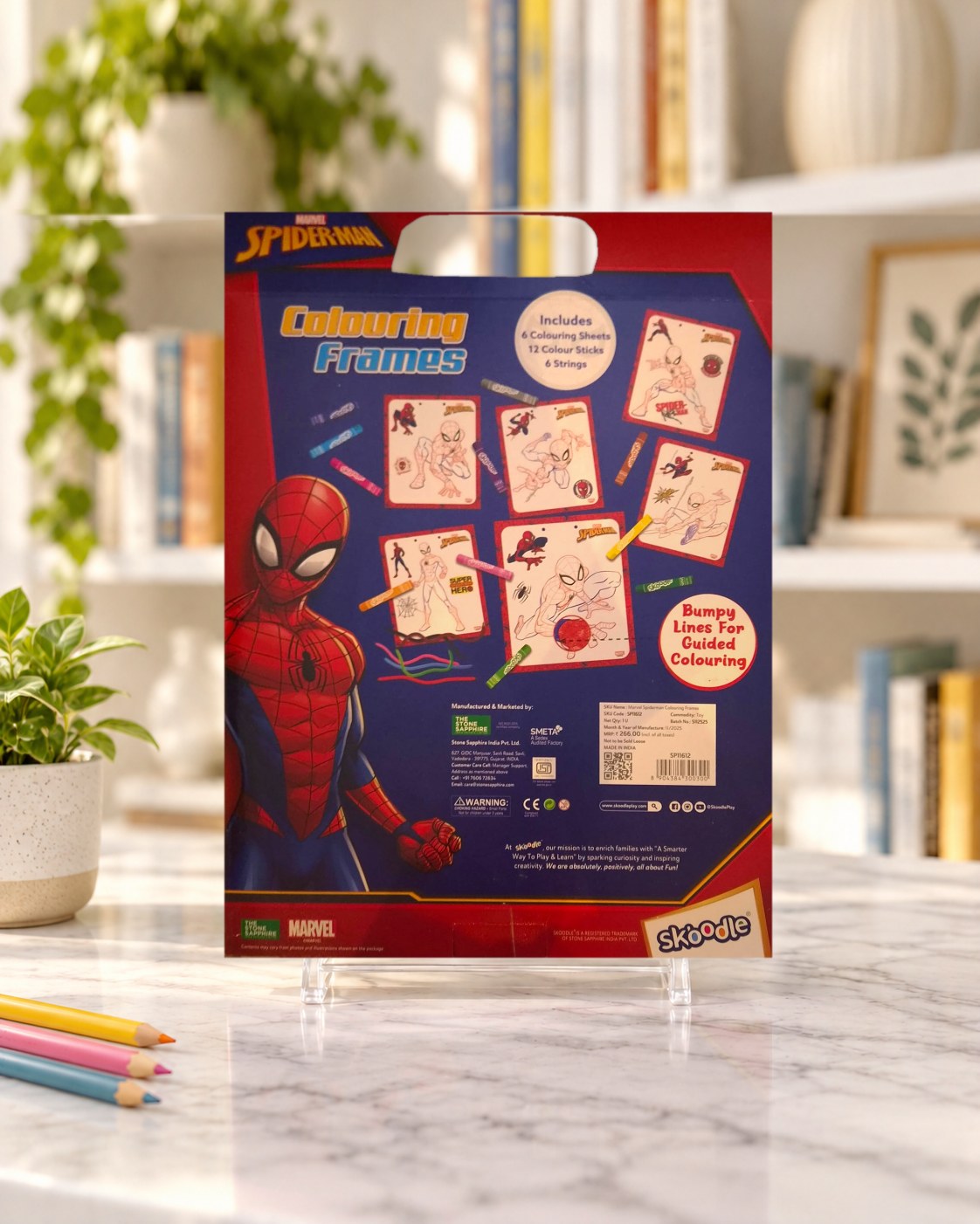 Marvel Spider-Man Colouring Frames, back