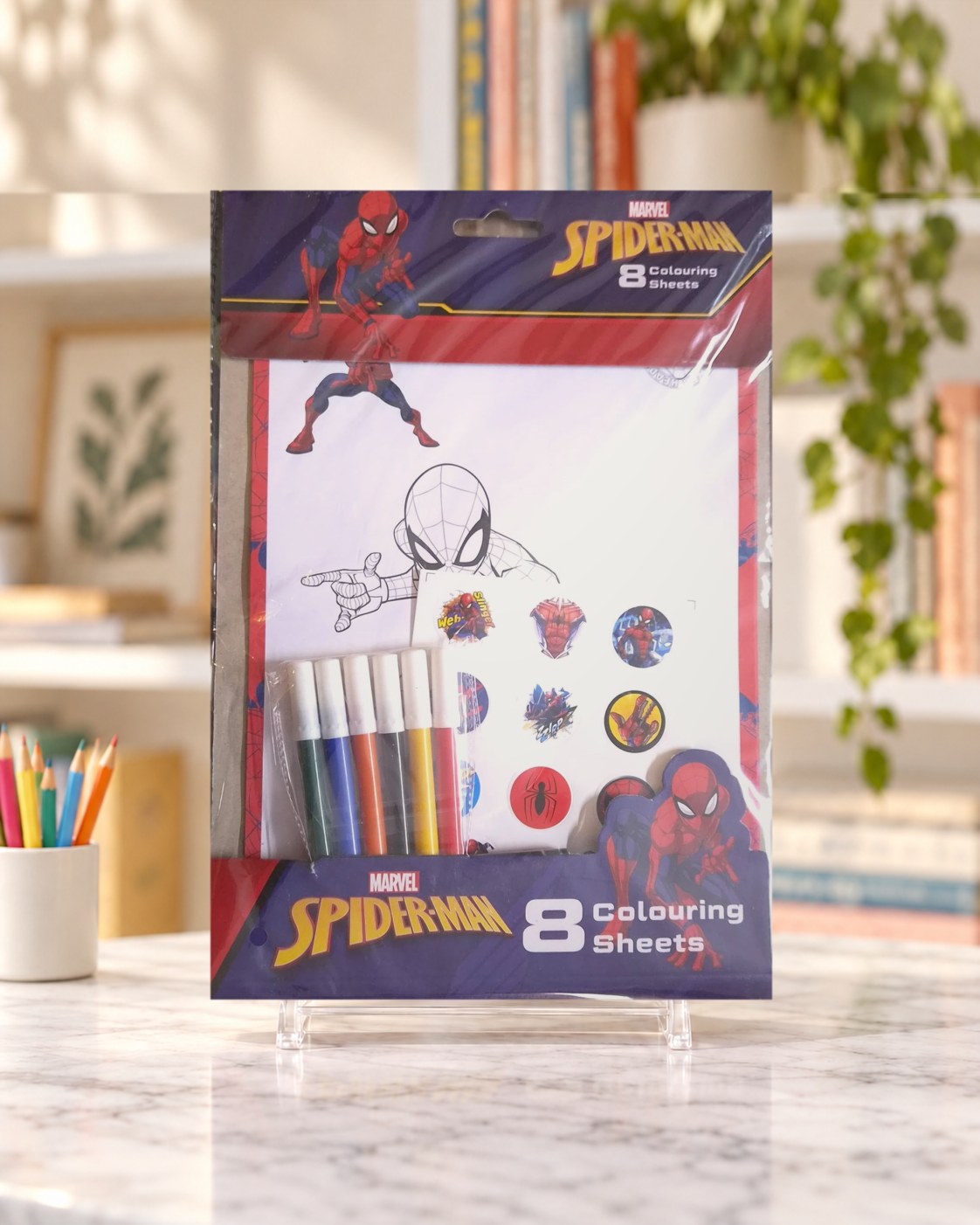 Marvel Spider-Man Colouring Sheets, front