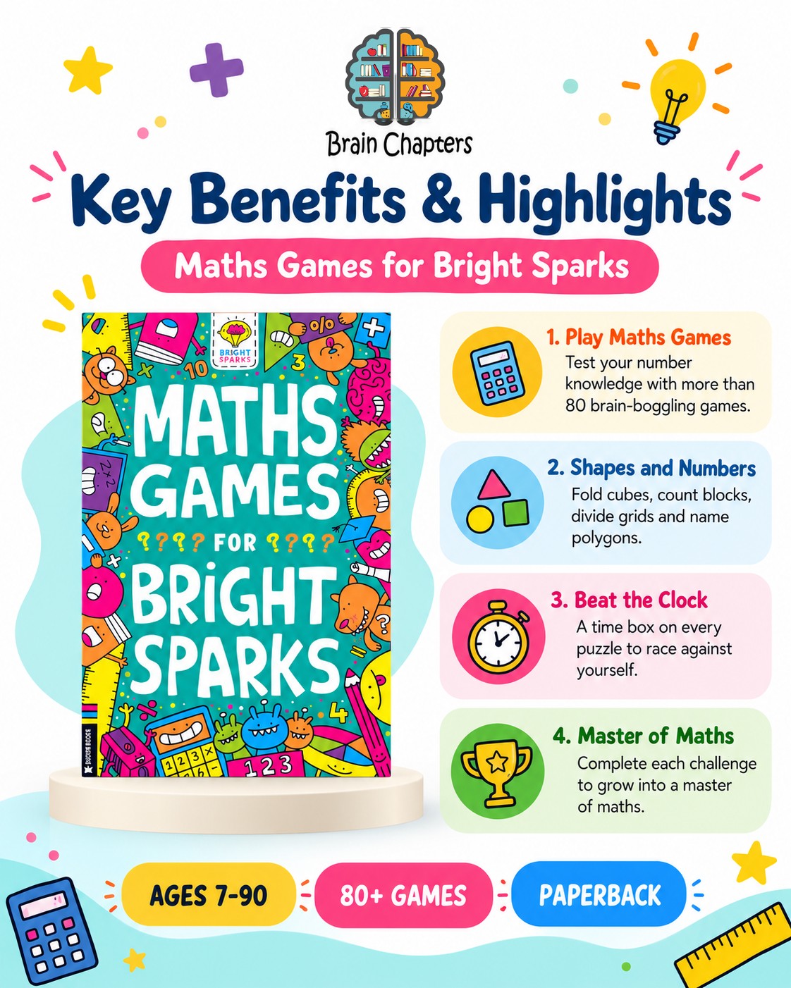 Key benefits and highlights of Maths Games for Bright Sparks