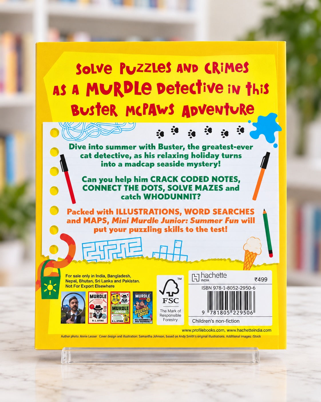 Mini Murdle Junior: Summer Fun, back cover