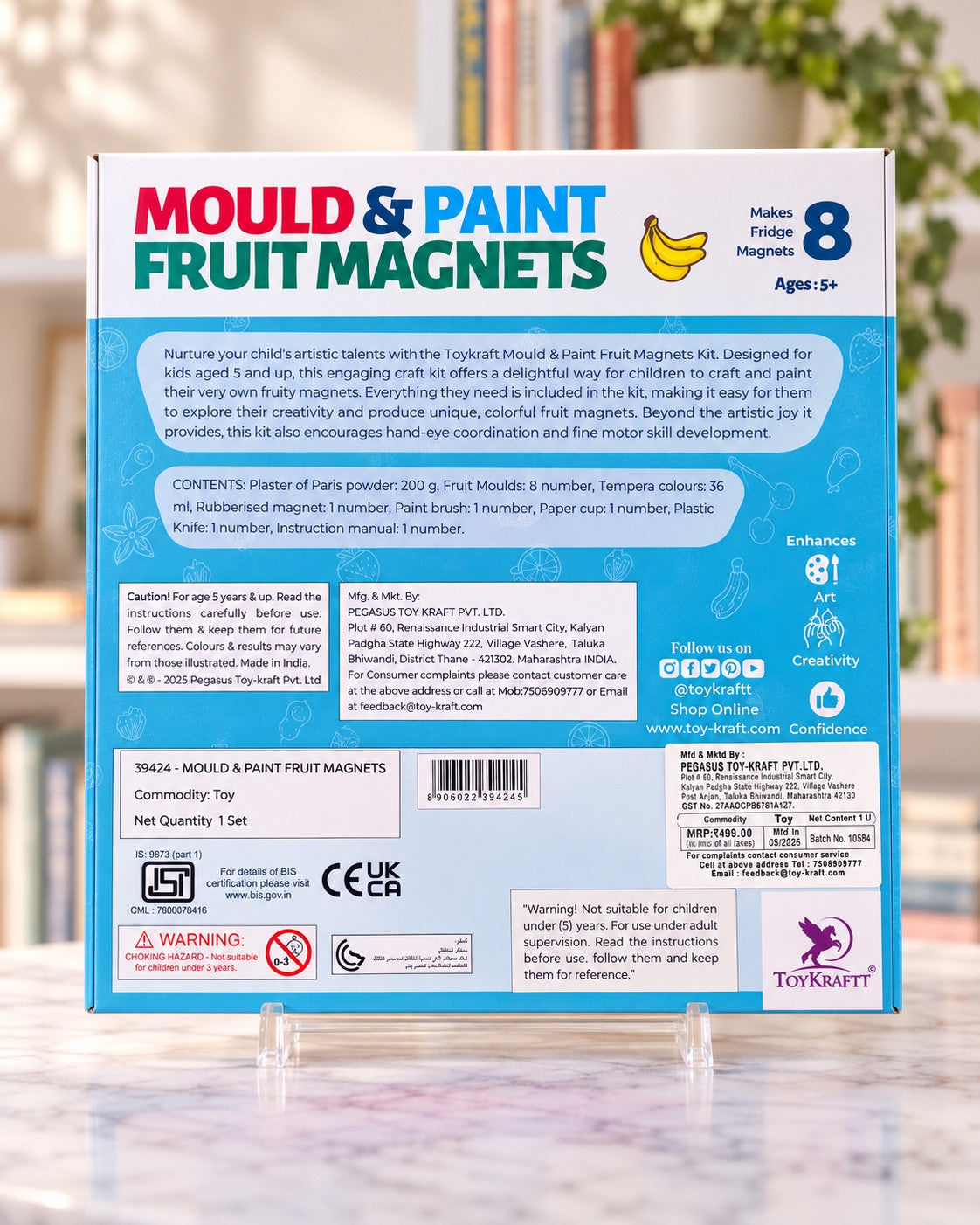 Mould & Paint Fruit Magnets, box back