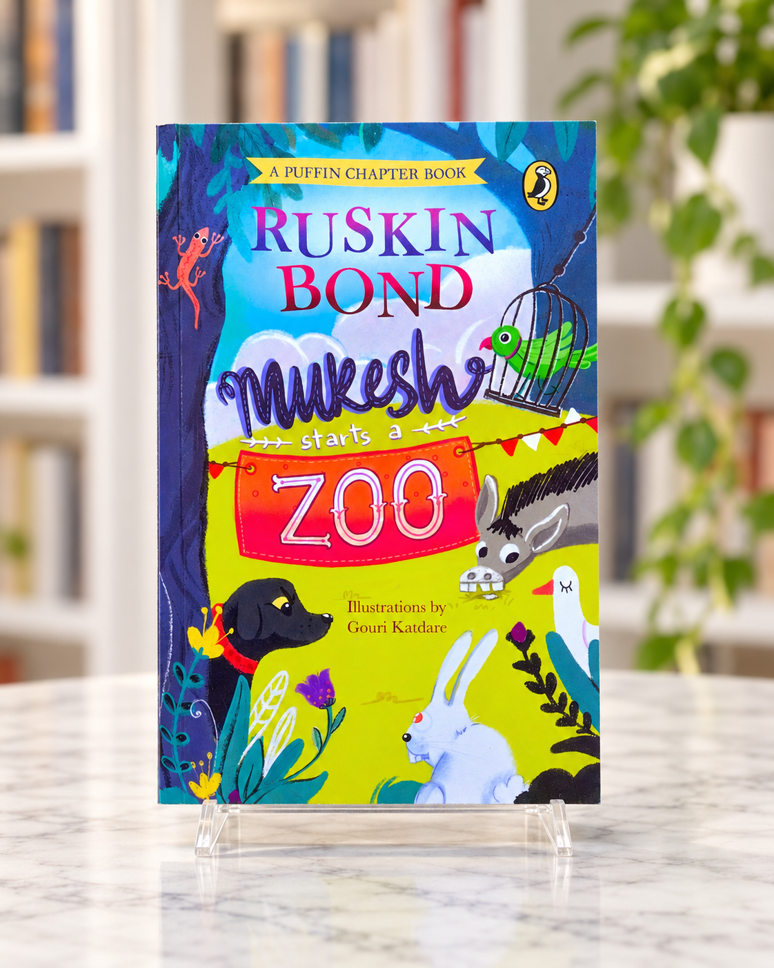 Mukesh Starts a Zoo by Ruskin Bond, front cover of the paperback chapter book