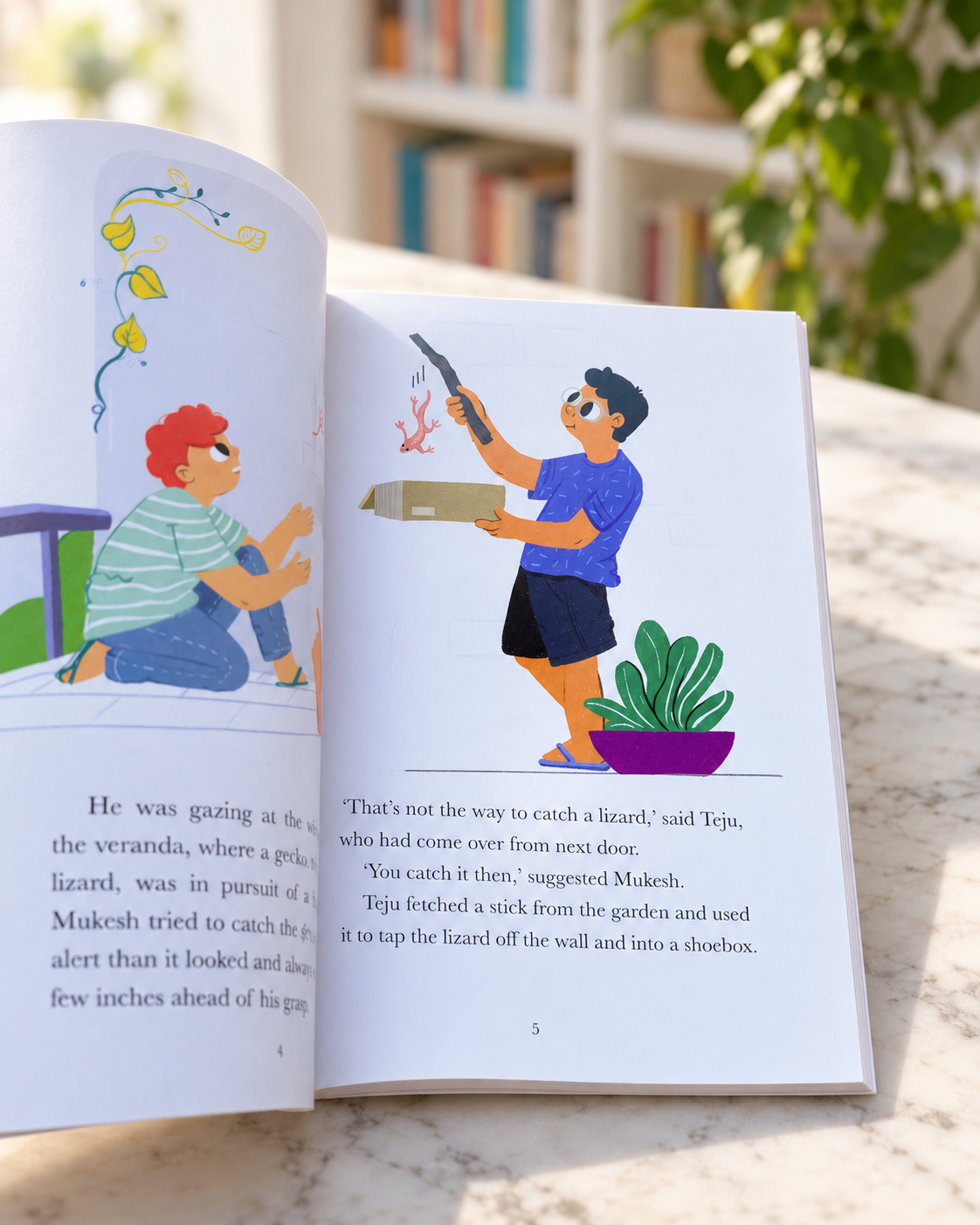 Mukesh Starts a Zoo, inside pages with colour illustrations