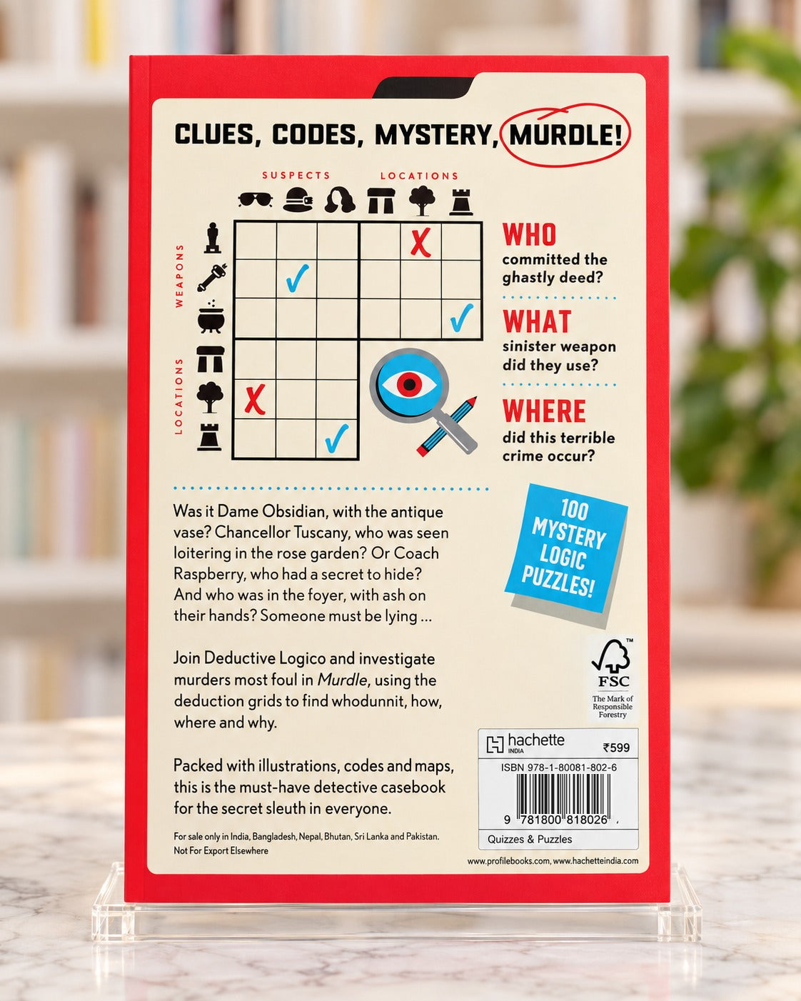 Murdle, back cover