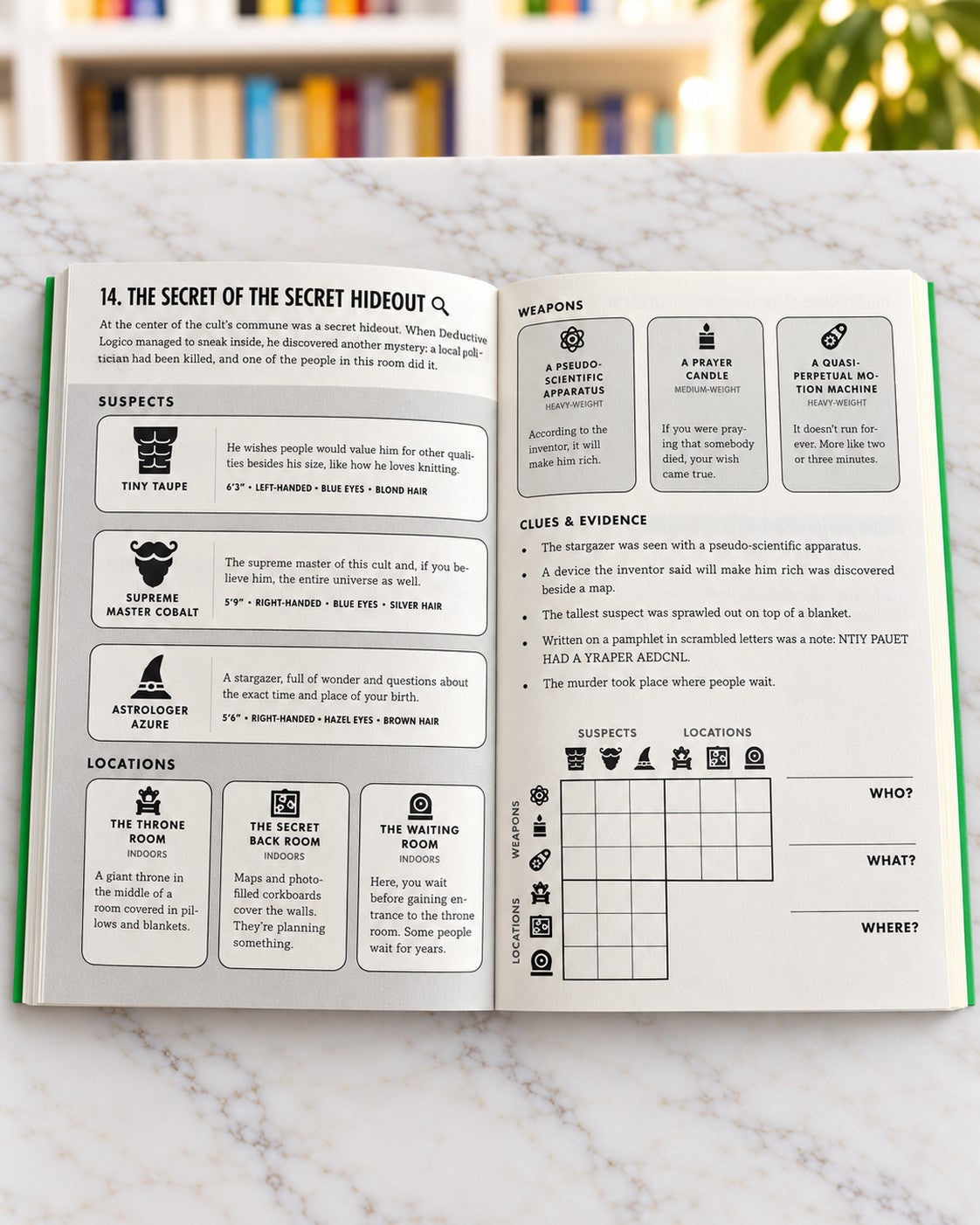 Murdle: Even More Killer Puzzles, inside pages 1