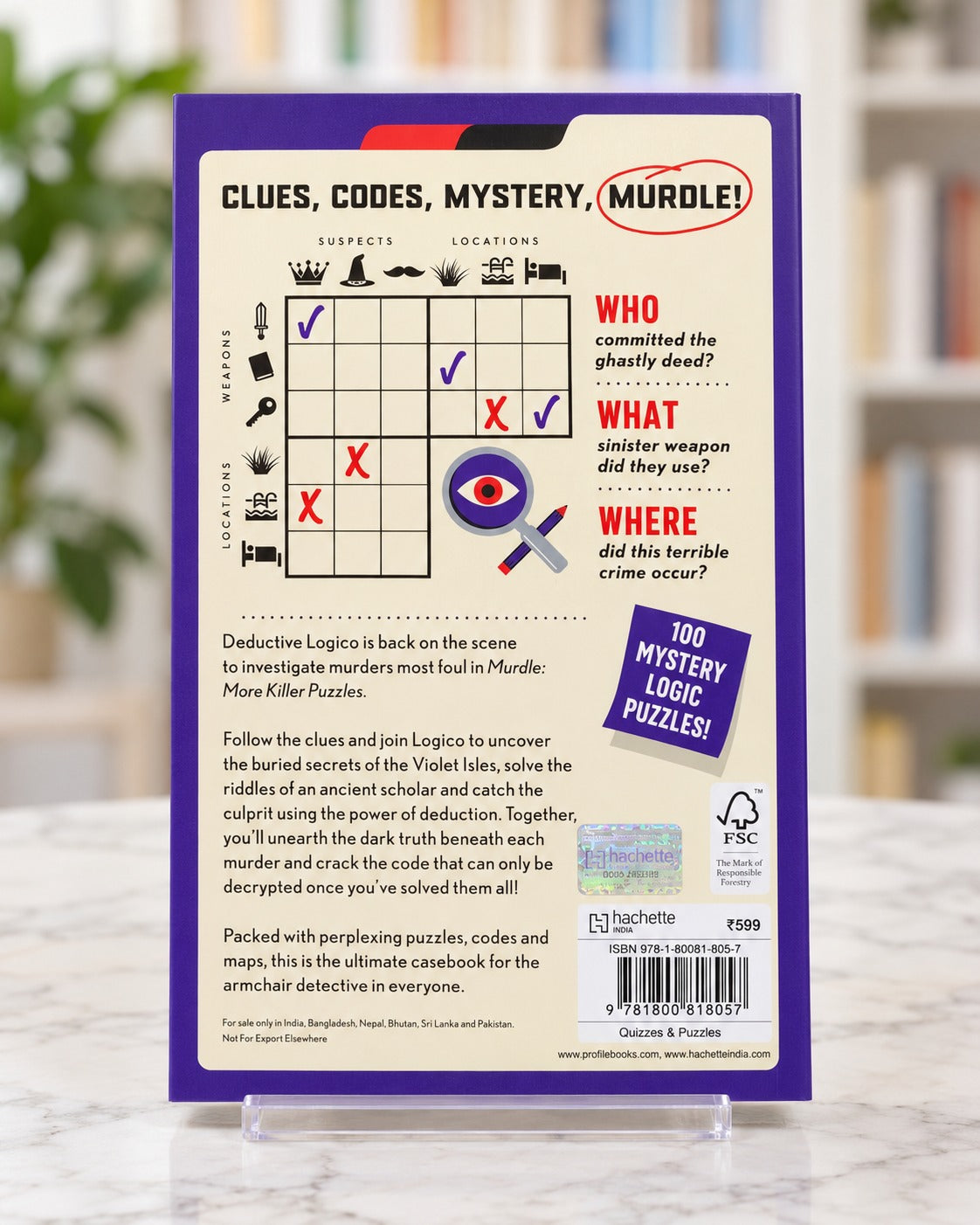 Murdle: More Killer Puzzles, back cover