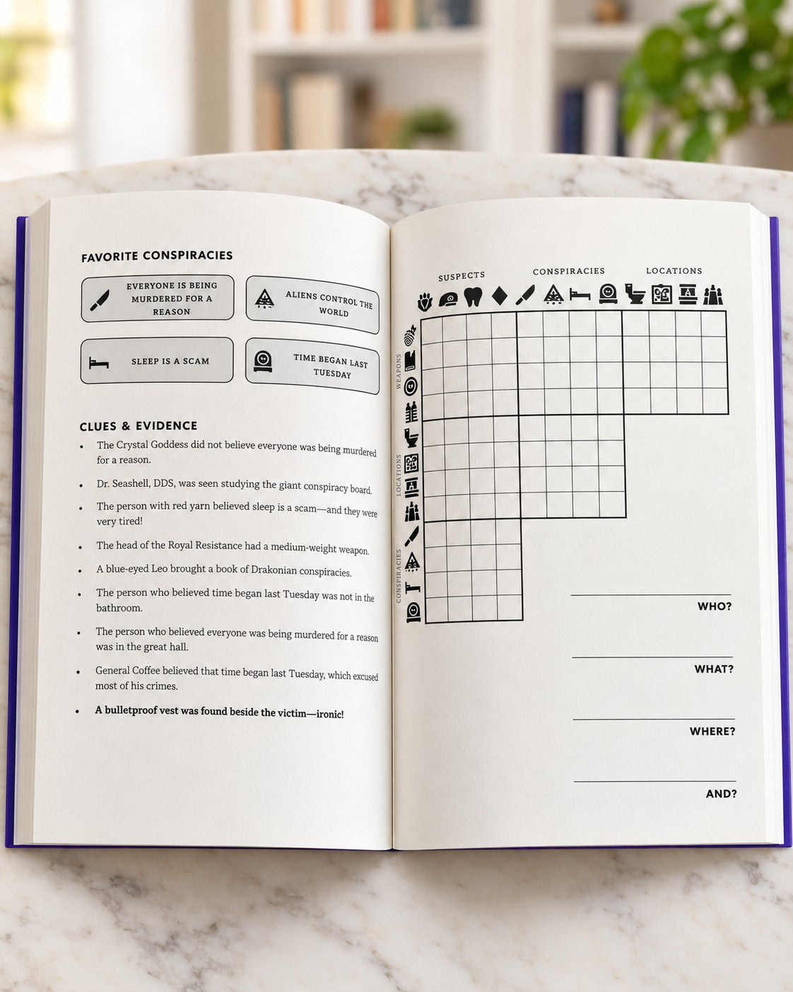 Murdle: More Killer Puzzles, inside pages 2