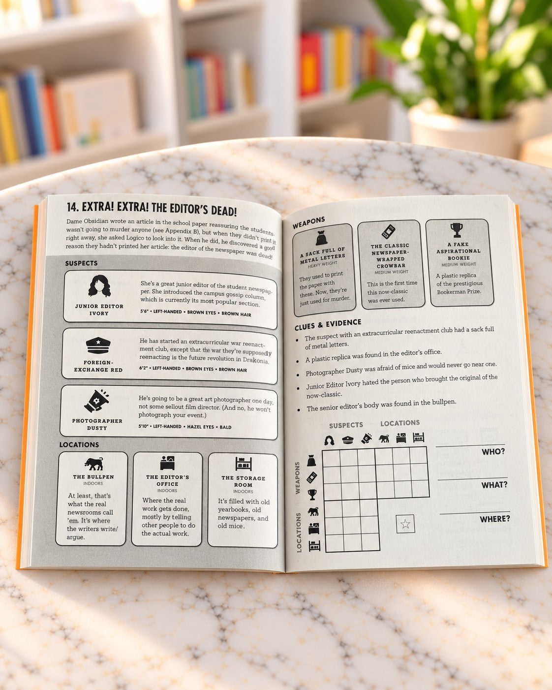 Murdle: The School of Mystery, inside pages 1