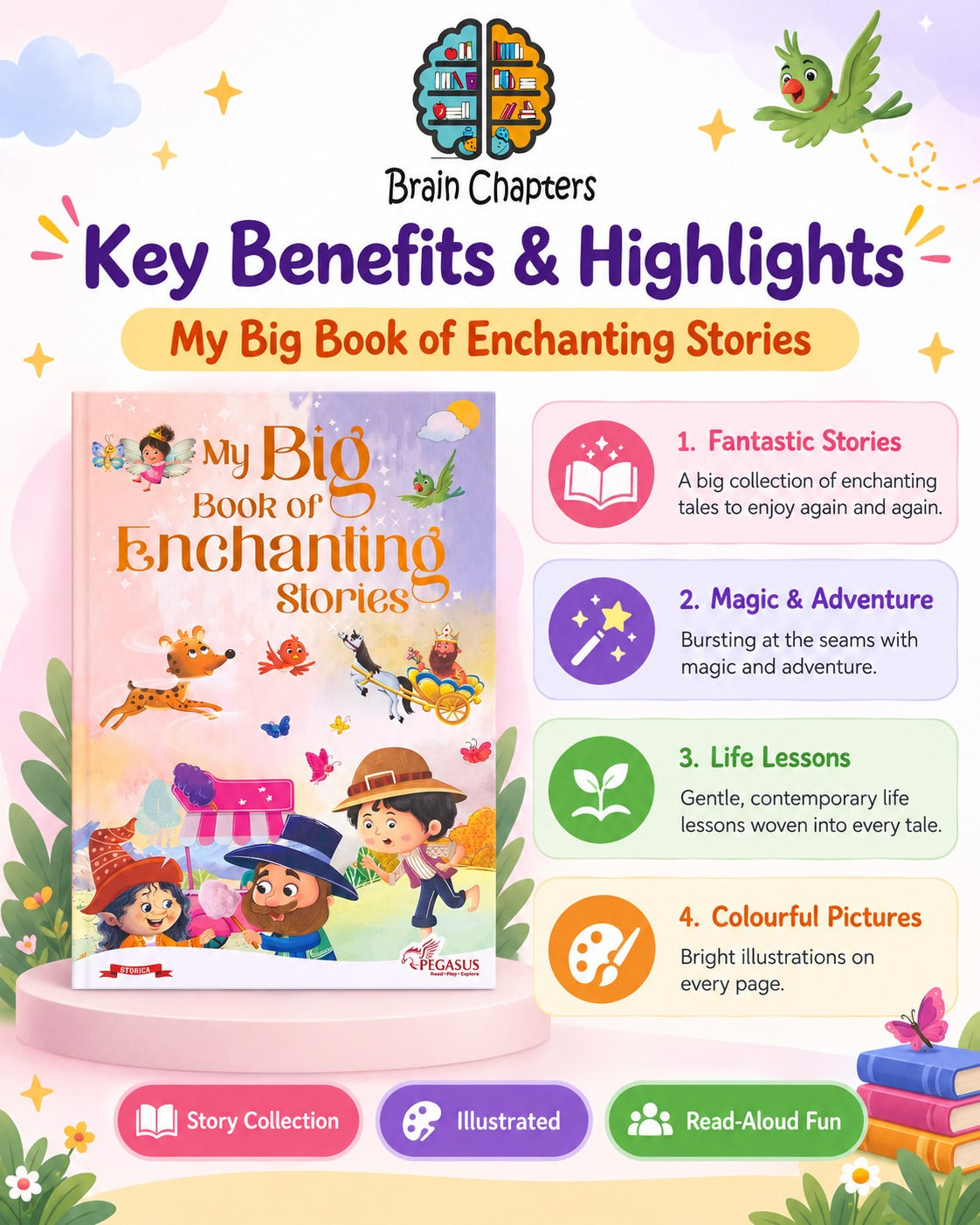 Key benefits and highlights of My Big Book of Enchanting Stories