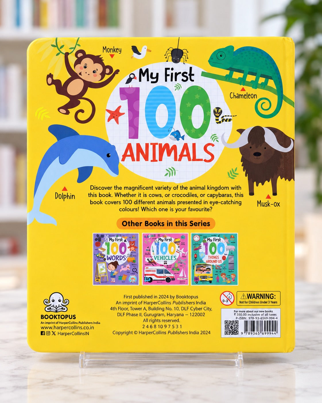 My First 100 Animals, back cover