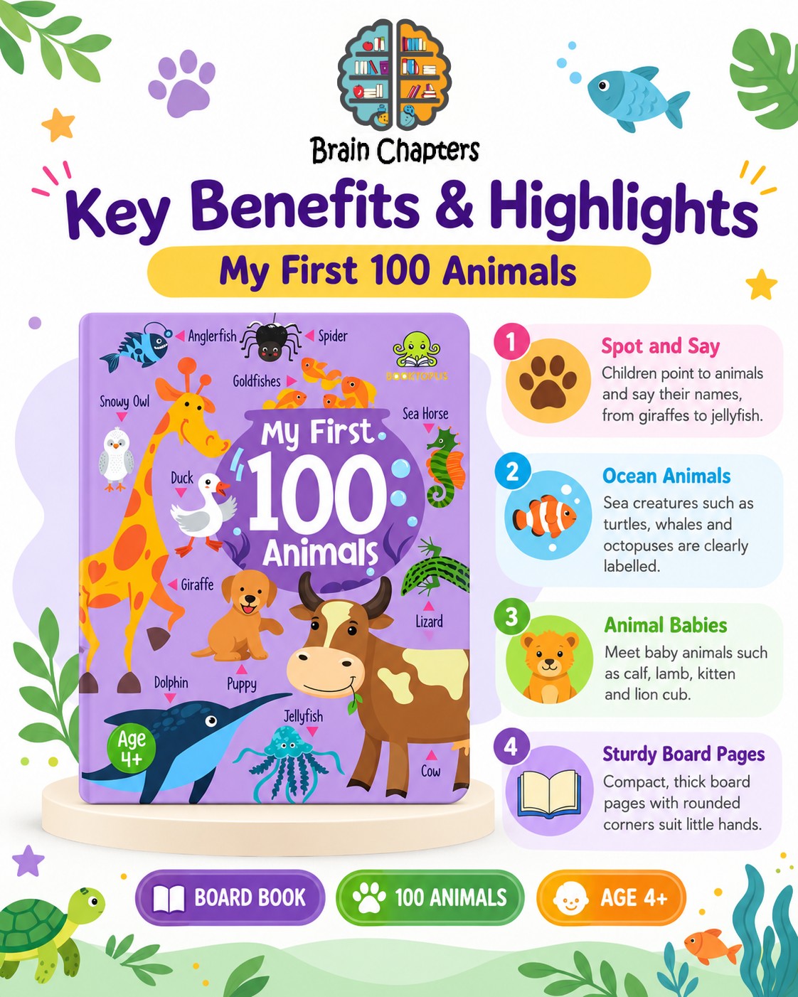 Key benefits and highlights of My First 100 Animals
