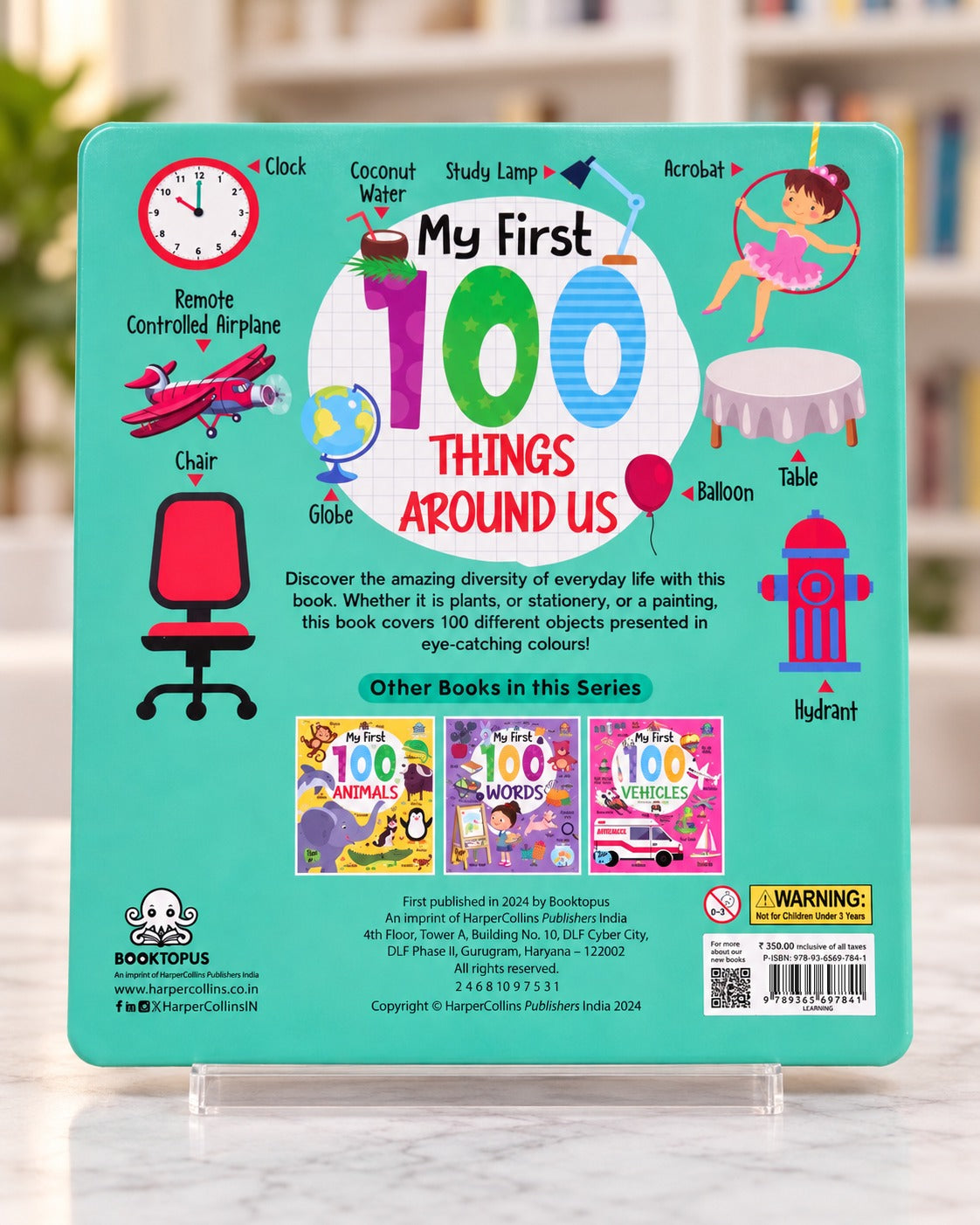 My First 100 Things Around Us Board Book, back cover