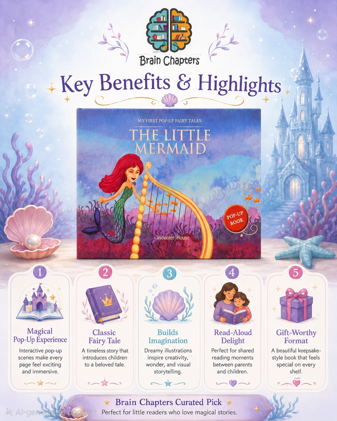 Key benefits and highlights of My First Pop Up Fairy Tales Little Mermaid