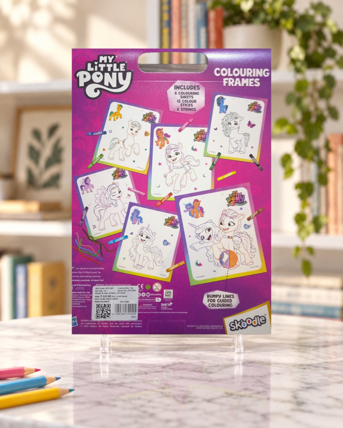 My Little Pony Colouring Frames, back