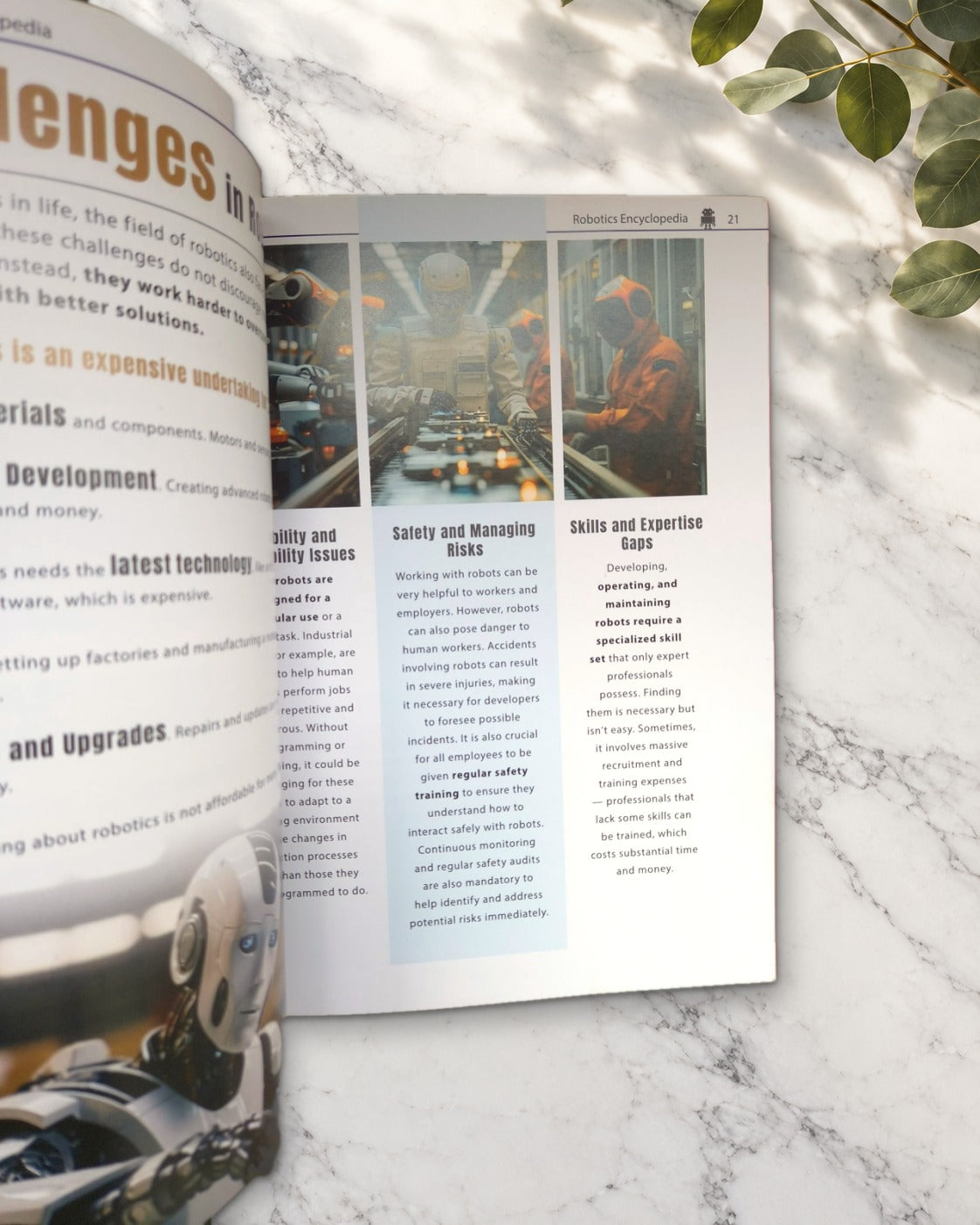 My Very First Robotics Encyclopedia, inside page on challenges in robotics