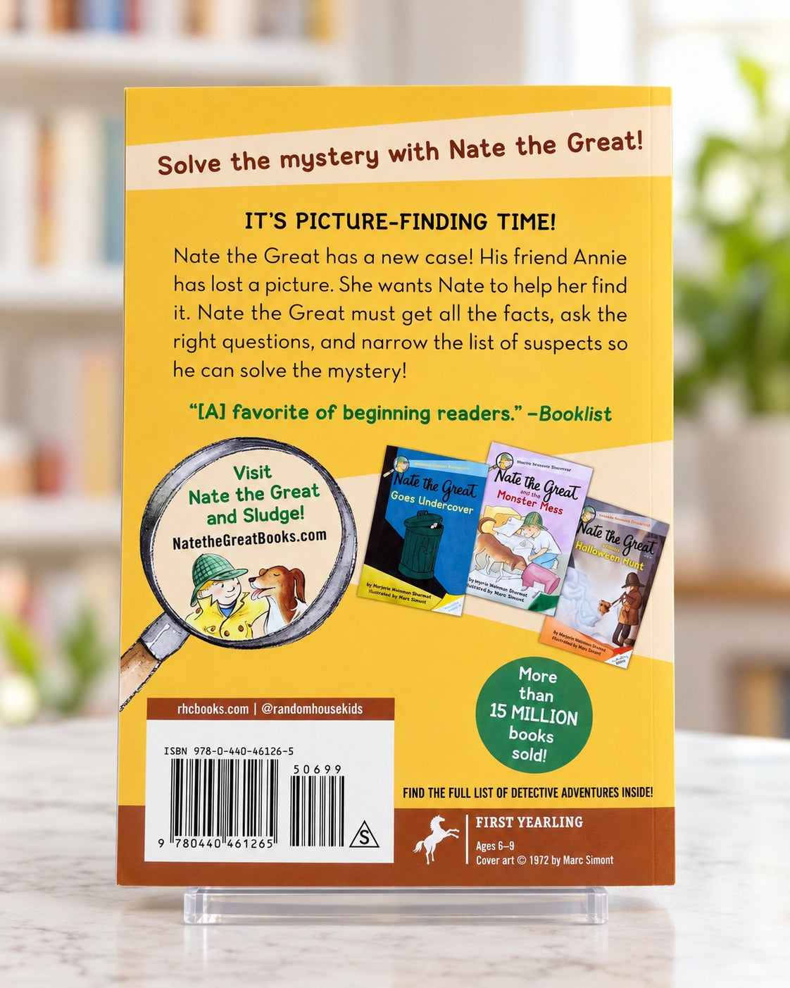 Nate the Great, back cover