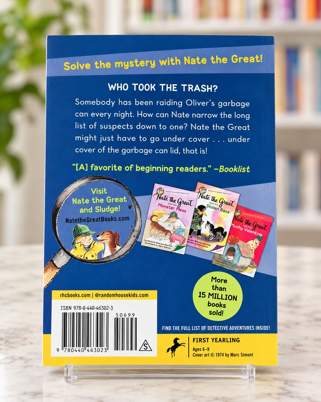 Nate the Great Goes Undercover, back cover