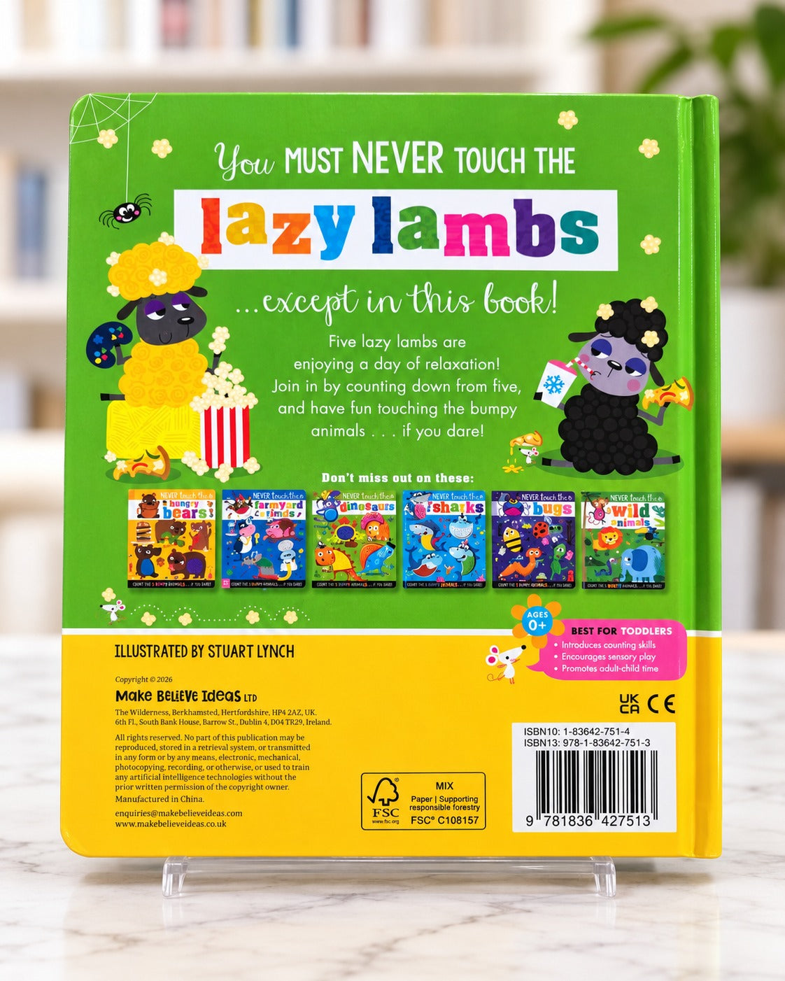 Never Touch the Lazy Lambs, back cover