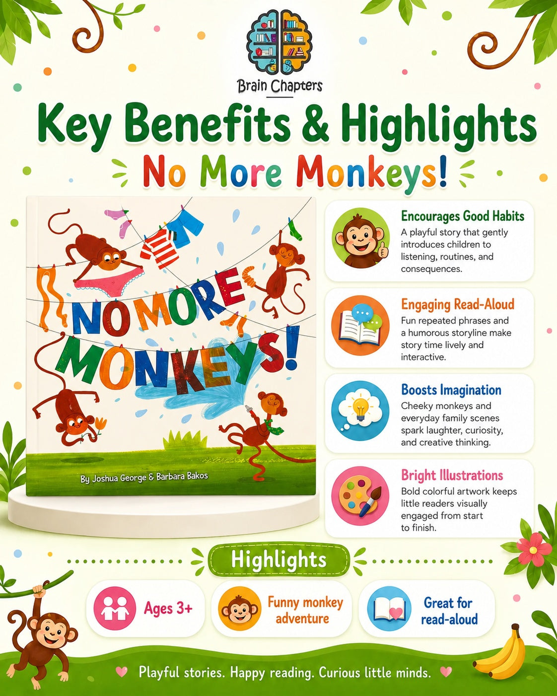 Key benefits and highlights of No More Monkeys!
