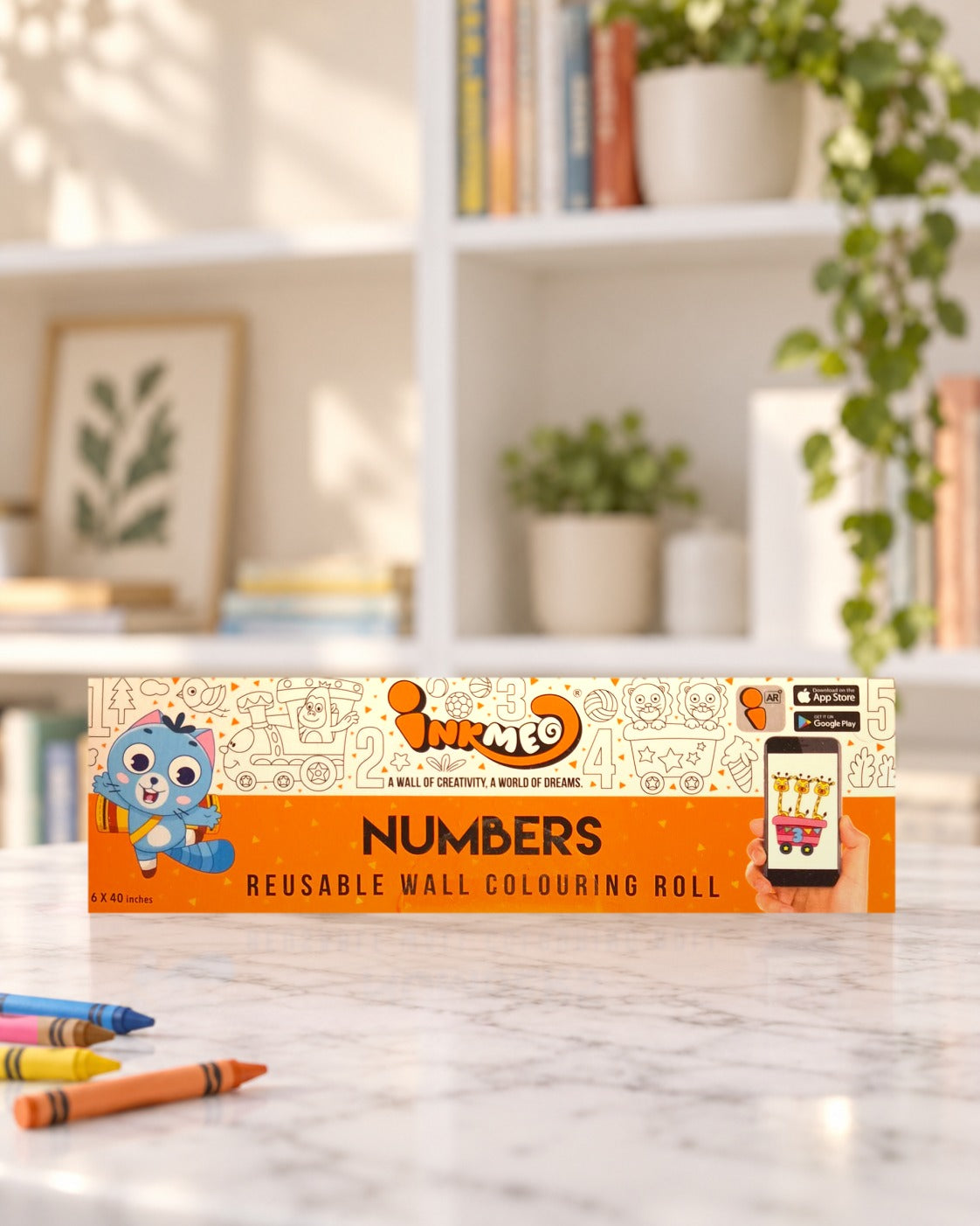 Numbers Reusable Colouring Roll (6 Inch), box front