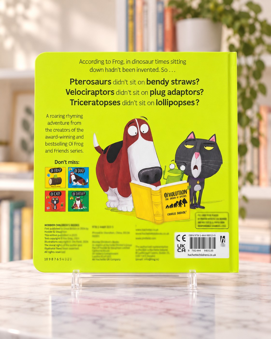 Oi Dinosaurs!, back cover