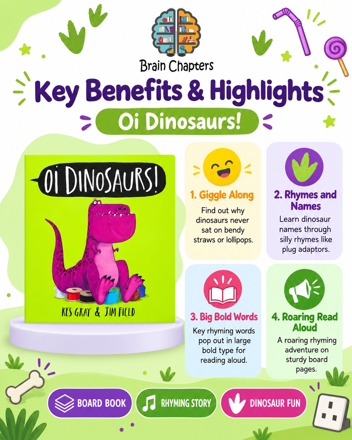 Key benefits and highlights of Oi Dinosaurs!