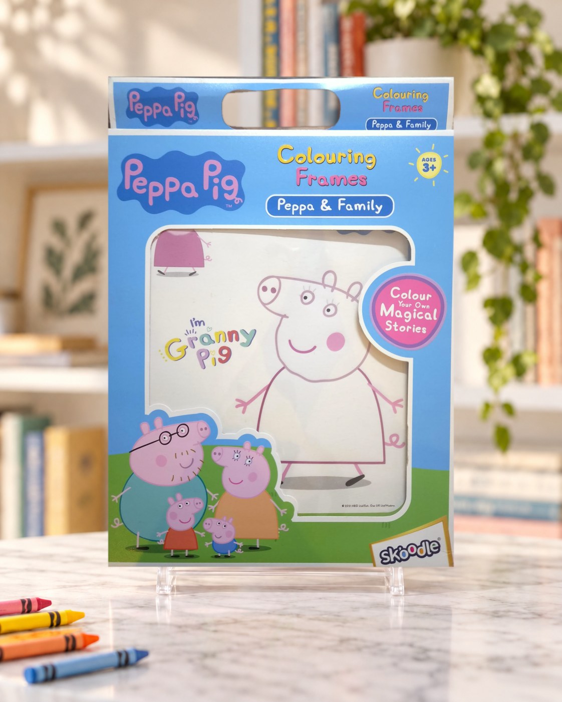 Peppa & Family Colouring Frames, front