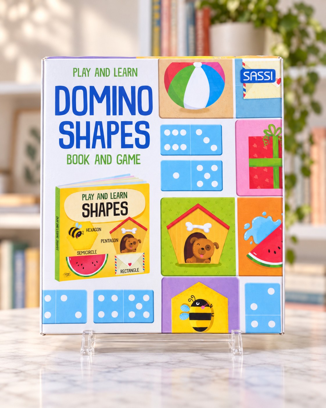 Play and Learn Domino Shapes Book and Game, box front