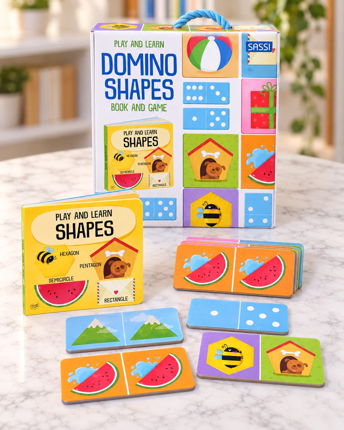 Play and Learn Domino Shapes Book and Game, what's in the box