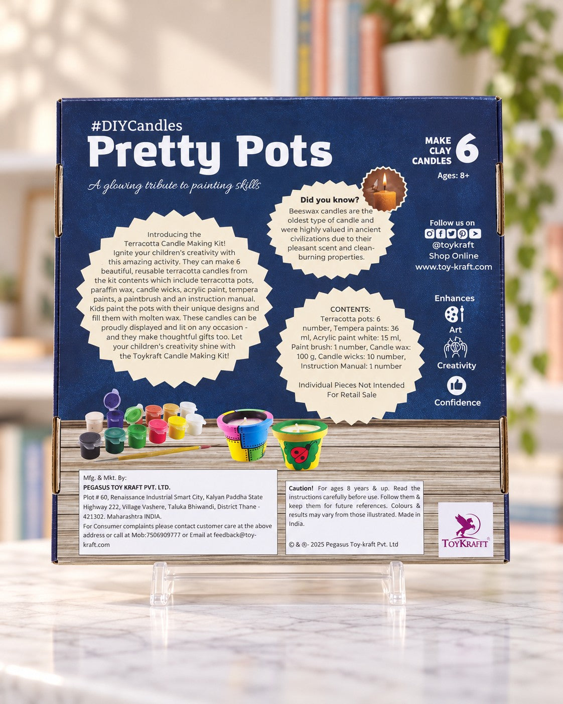 Pretty Pots - DIY Candles, box back