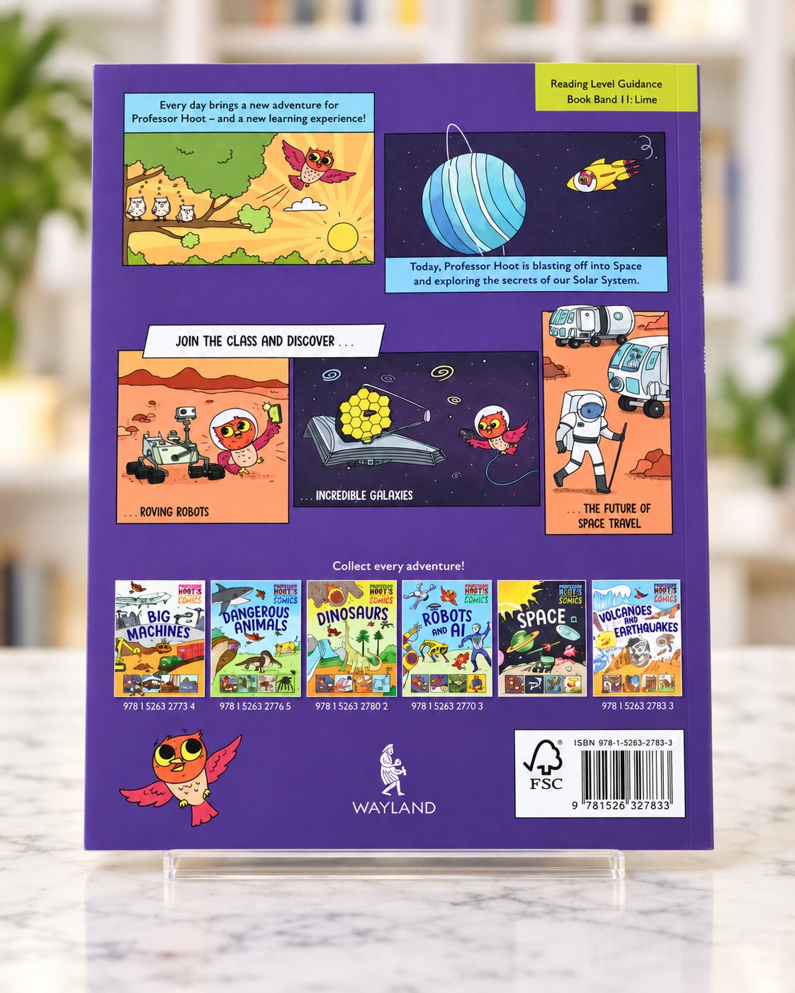 Professor Hoot's Science Comics: Space, back cover